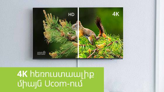 Компания Ucom первая в Армении предлагает телеканал качества 4K