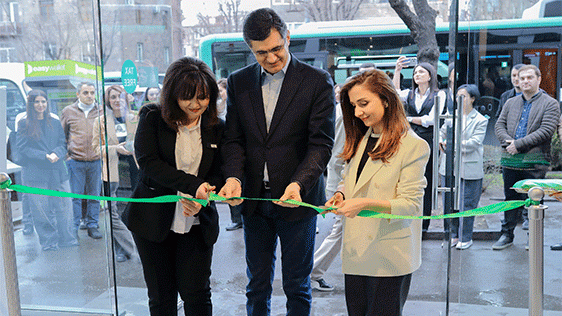 The renovated Ucom sales and service center opened at Komitas 30
